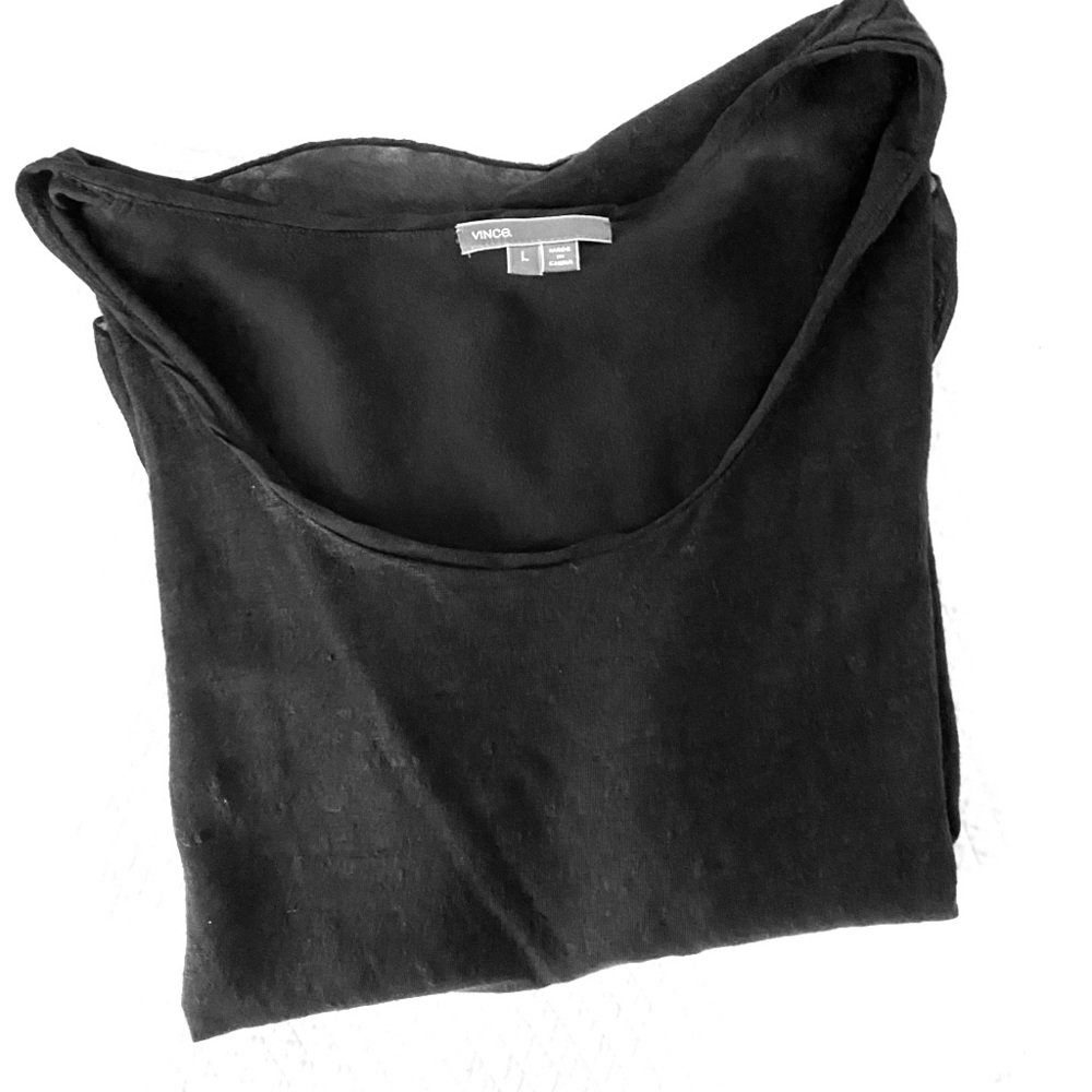 Vince T shirt lined with sheer material